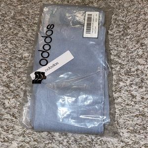 NWT ODODOS Seamless Ribbed Leggings High Waisted Acid Washed. Size M/L.